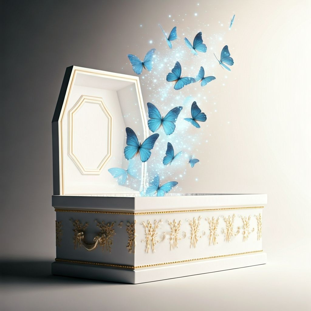 Ethereal Butterflies Emerge From Coffin in Dreamy Style