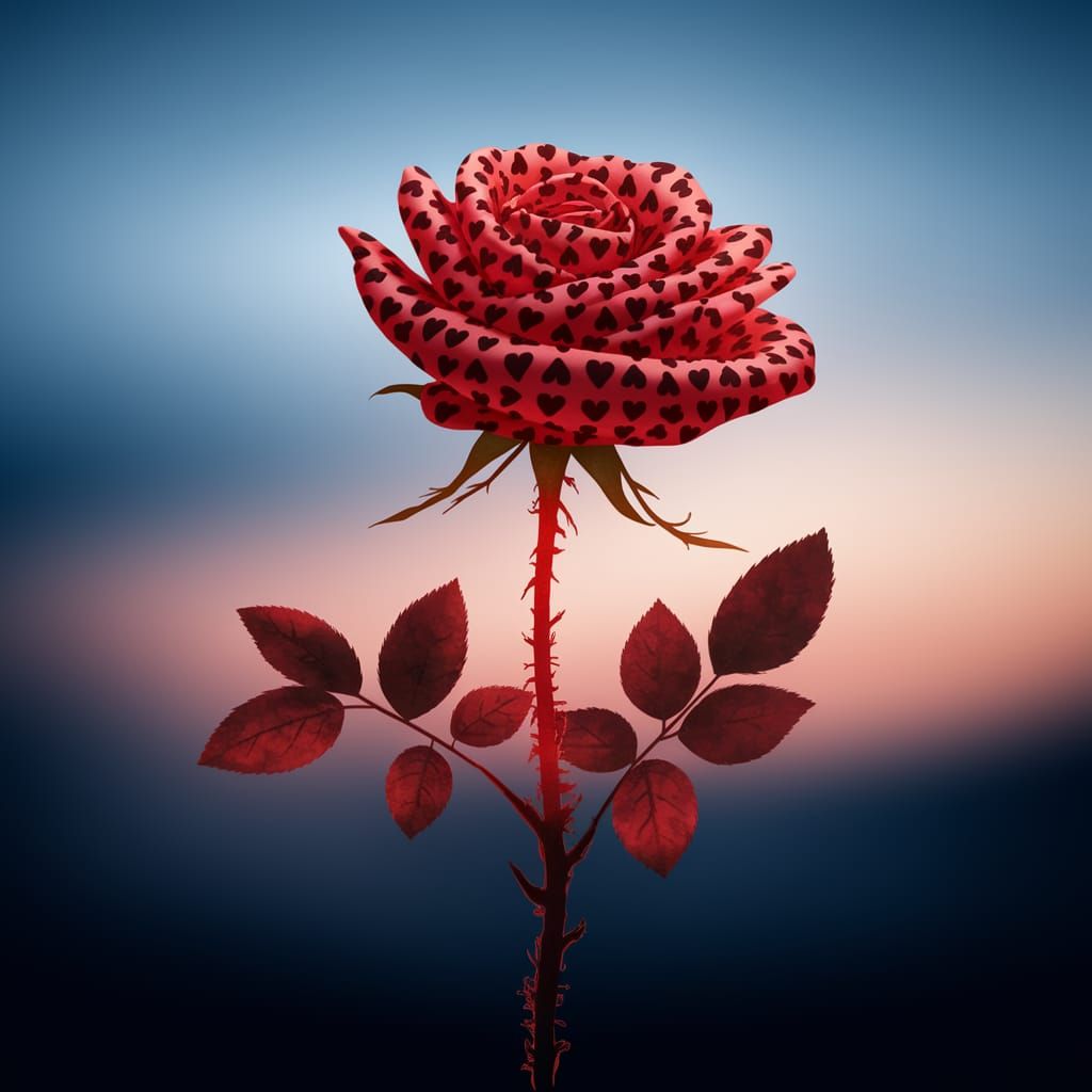 Enchanting Rose Blooms Against a Twinkling Evening Sky