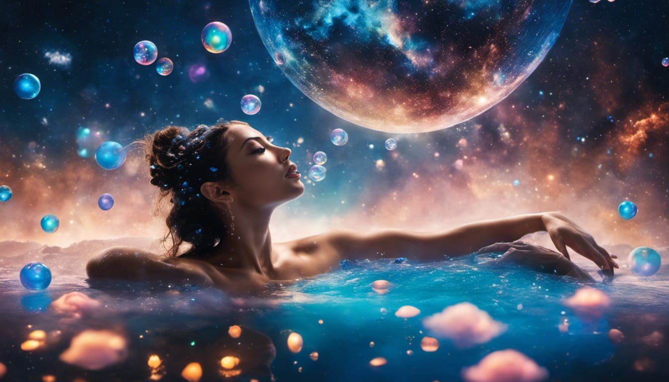 Cosmic Bath with Bioluminescent Glow