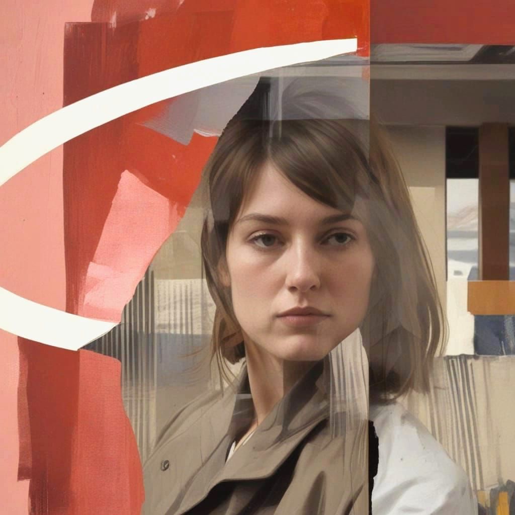 Introspective Portrait in Hyperrealist Impasto