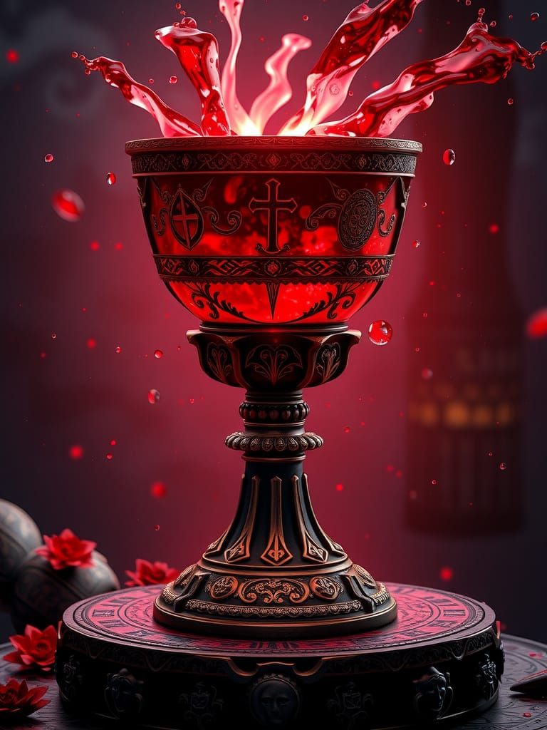 Ethereal Chalice Overflows with Vibrant Life Force