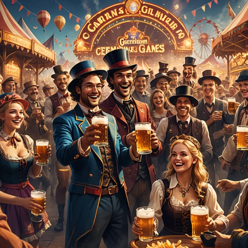 Oktoberfest Carnival: A Fantasy Digital Painting