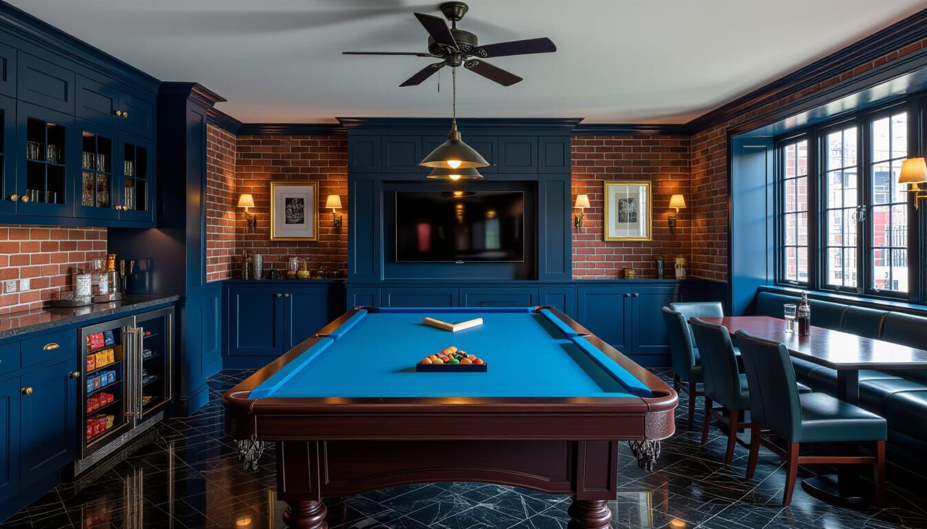 Victorian Billiards Room with Modern Amenities