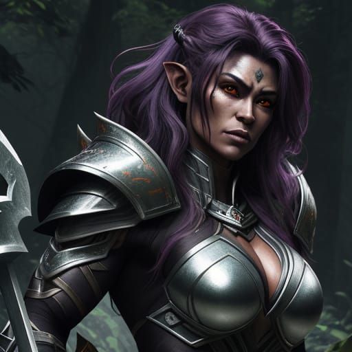 Epic Anime Warrior Goddess in Cosmic Realm