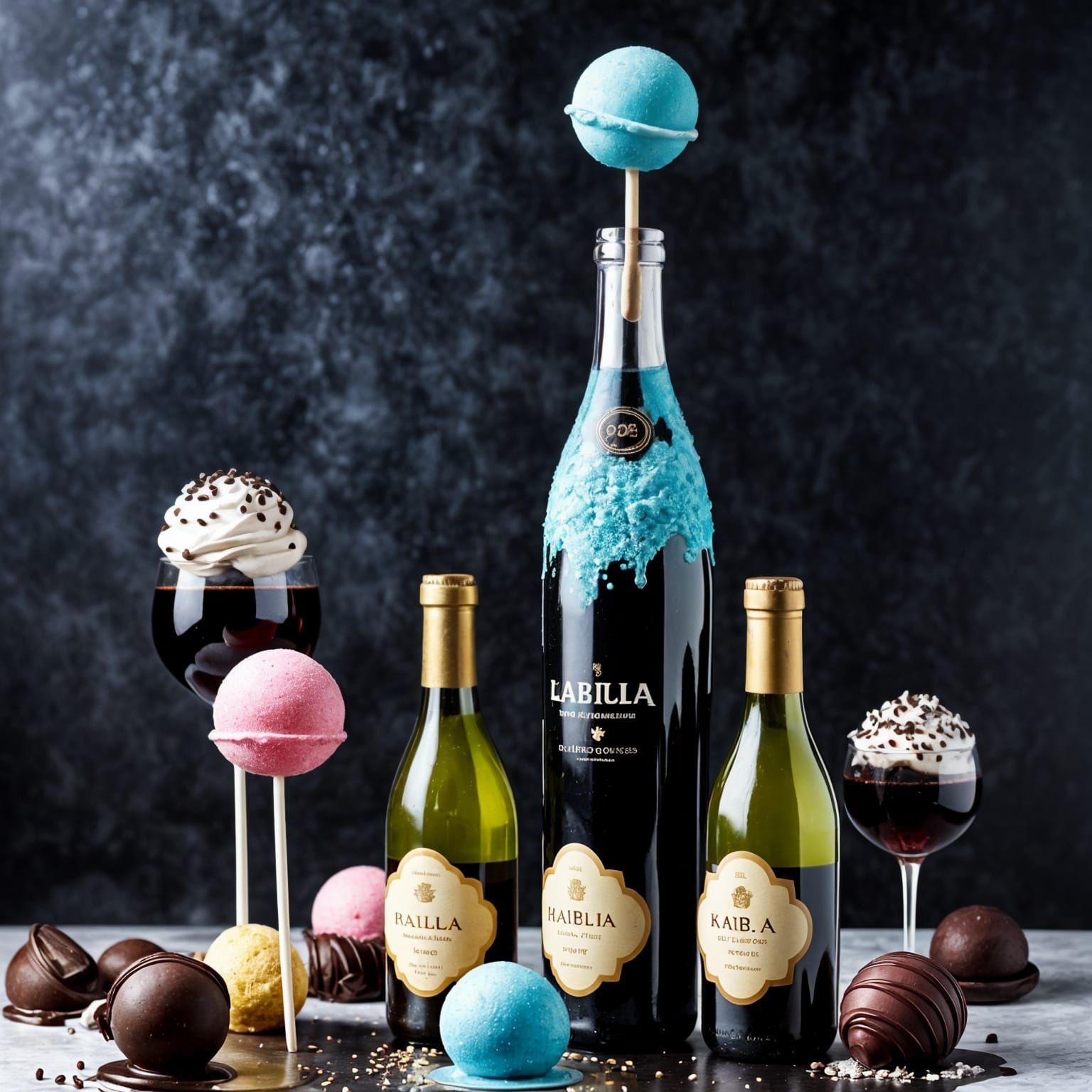 Boba Cake Pops with Kahlua and Wine