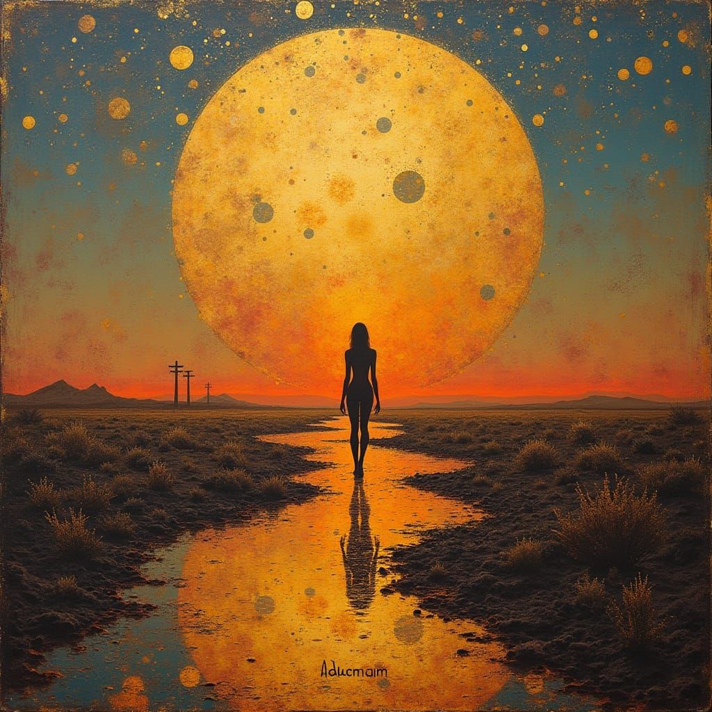 Symbolist Portrait of Las Alamos Nuclear Zone in Klimt Style