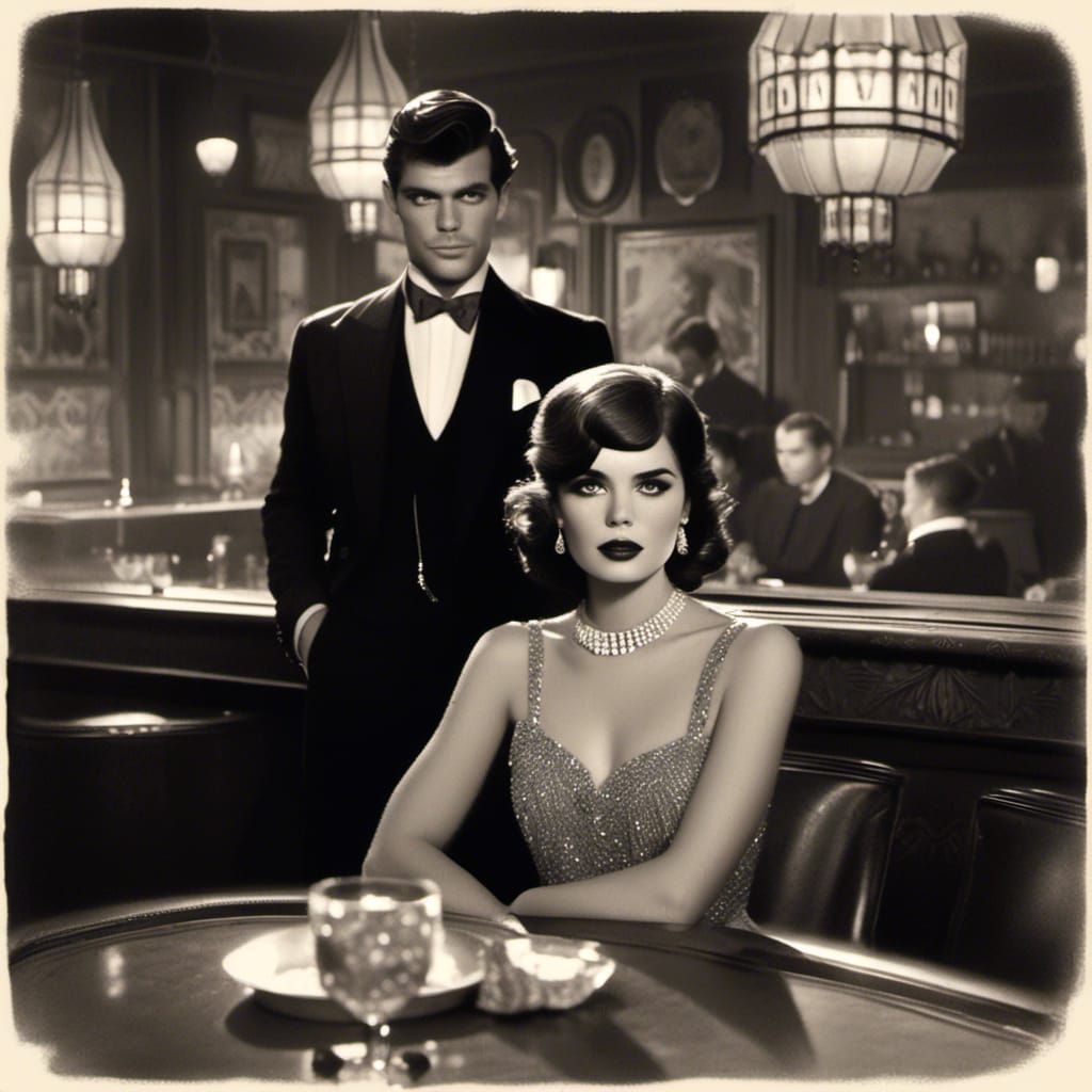 Film Noir Speakeasy Scene: Sugar and Joe