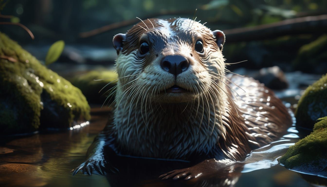 Fantasy Otter Portrait with Soft Cinematic Lighting