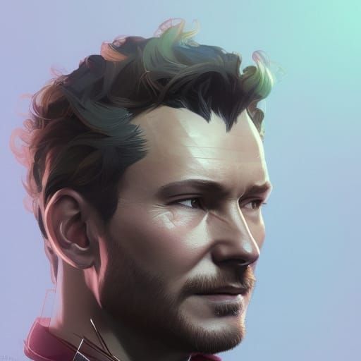 Detailed Portrait of Peter Quill in Splash Art Style