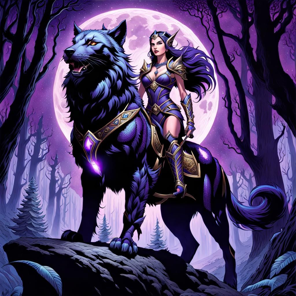 Night Elf Rides Light Elemental Creature