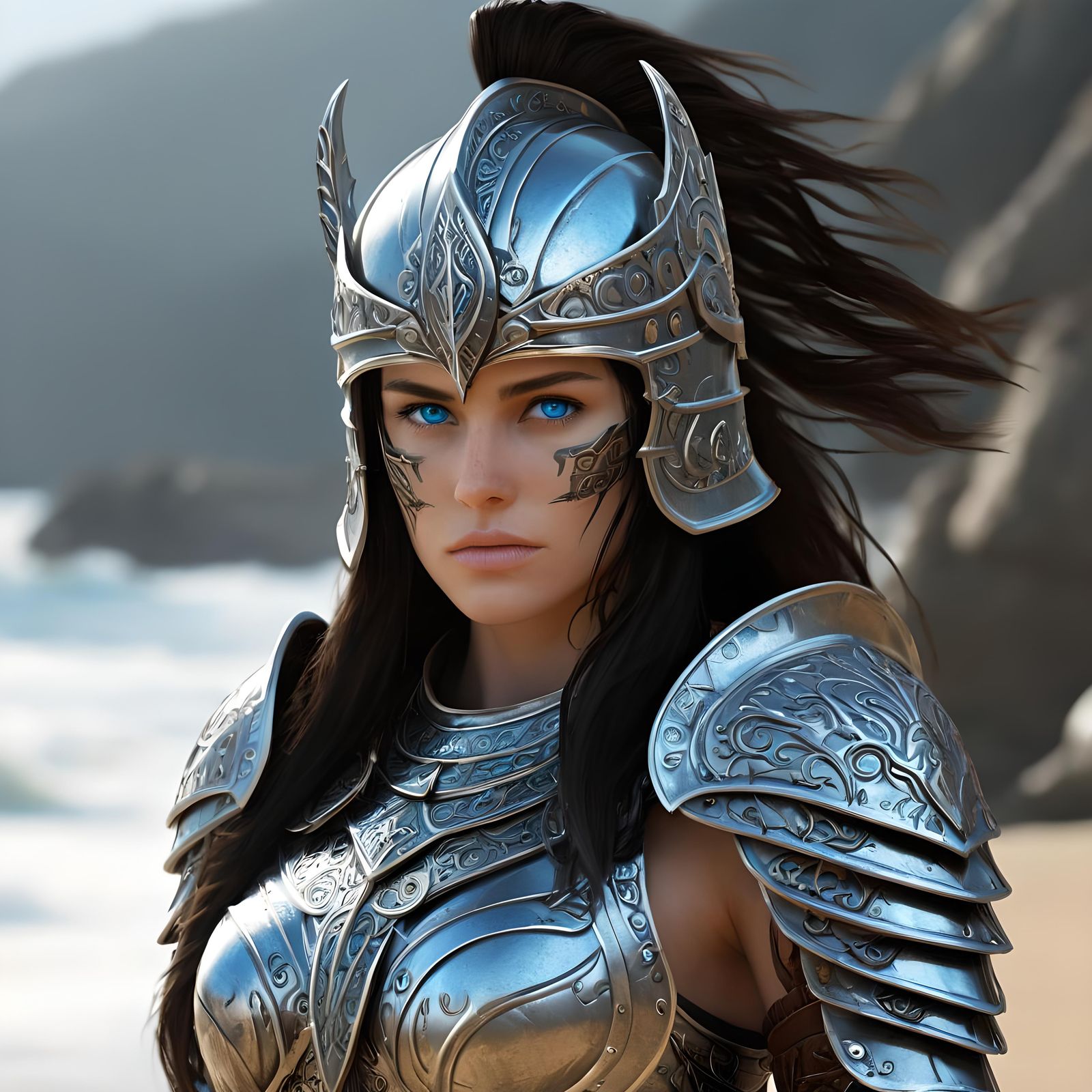 Fantasy Warrior Leads Tribe with Determination