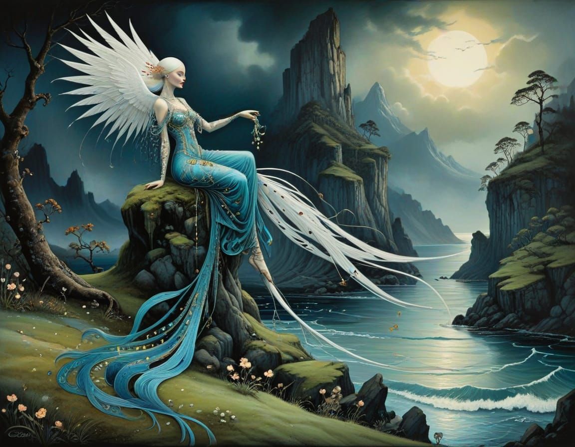 Mythical Quetzal in Whimsical Digital Art Style