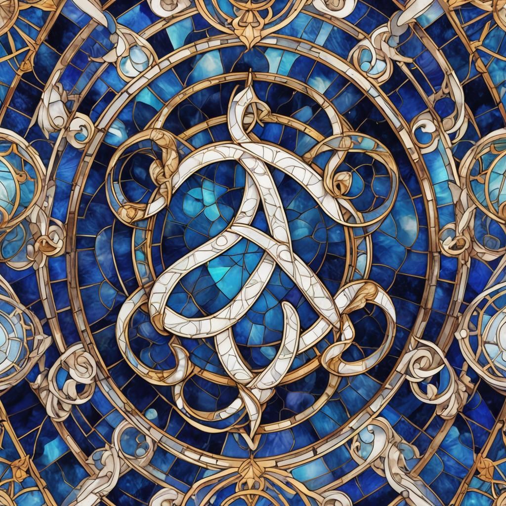 Stained Glass Infinity Symbol in Astral Style