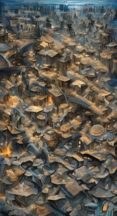 Mythical Japanese Panel with Illusion Effects