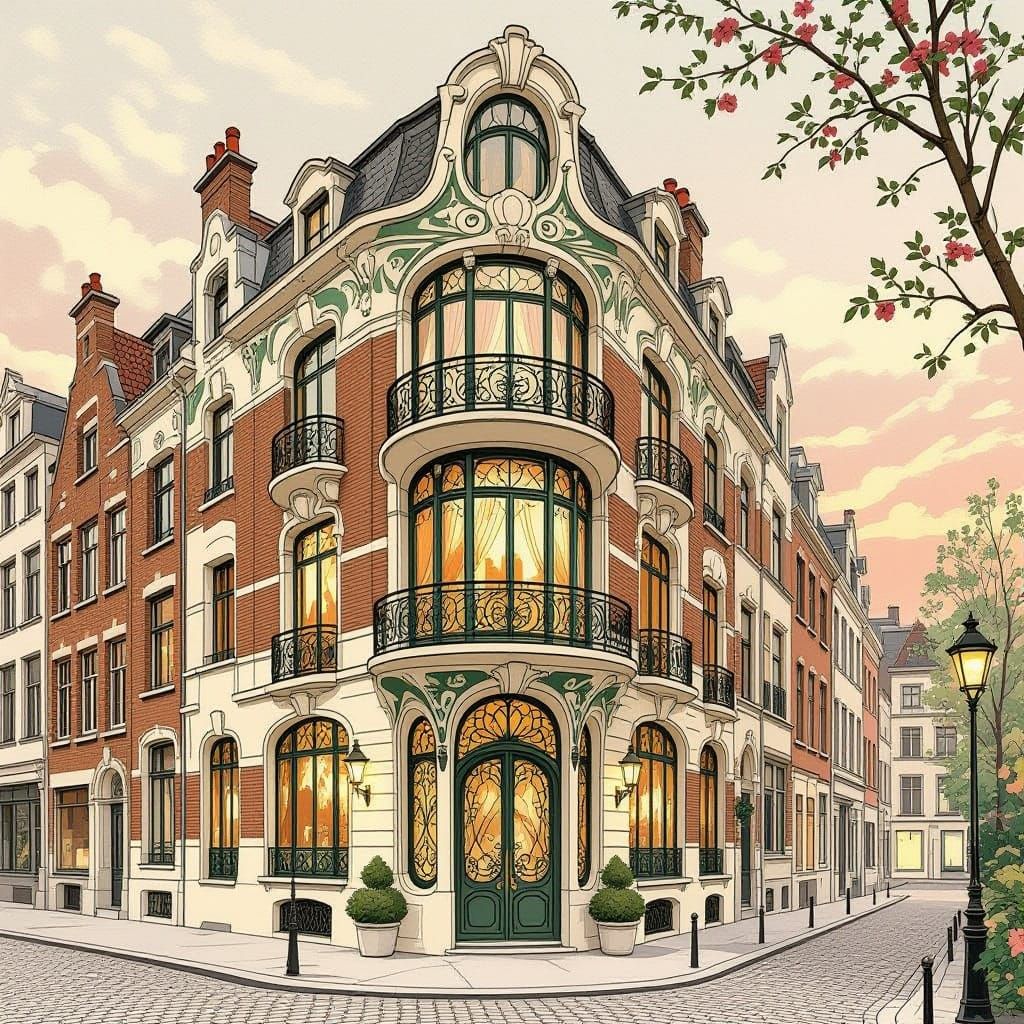 Art Nouveau Maison Tassel Architecture in Brussels
