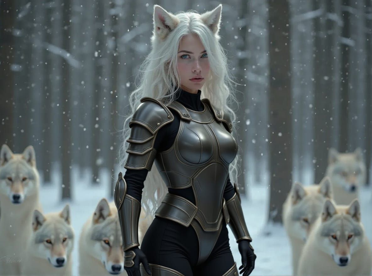 Woman in Sexy Armor Suit