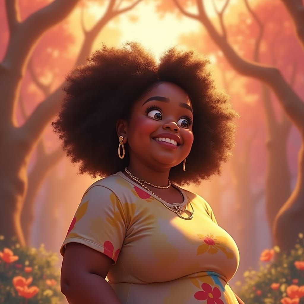 Caribbean Girl Dancing: Pixar-Inspired Animation