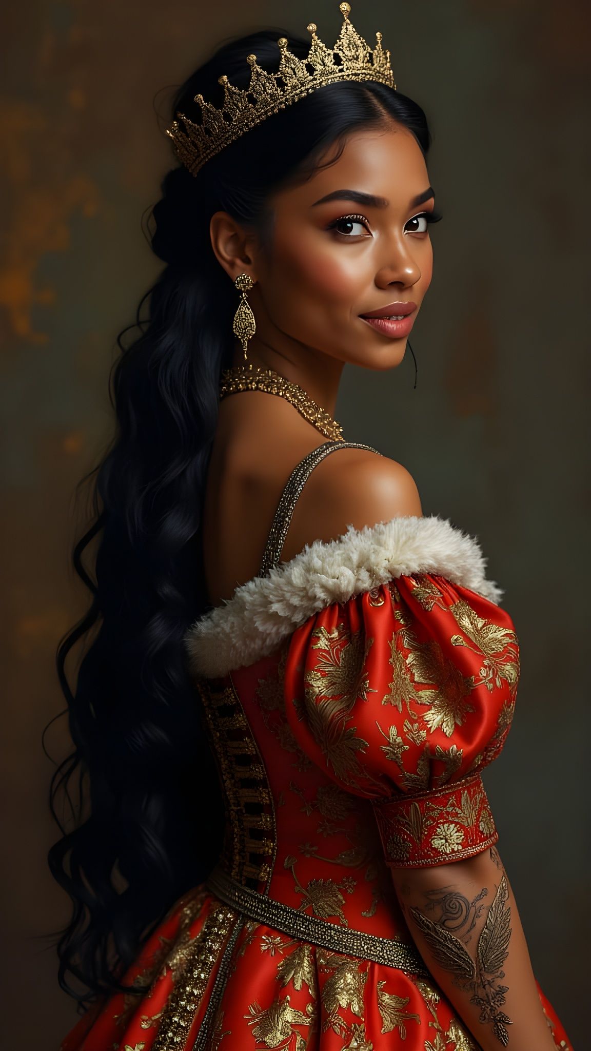 Tudor Princess Portrait with Serene Smile