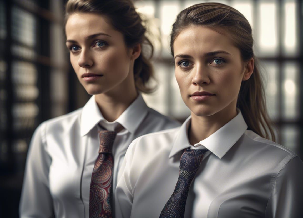 women wearing ties