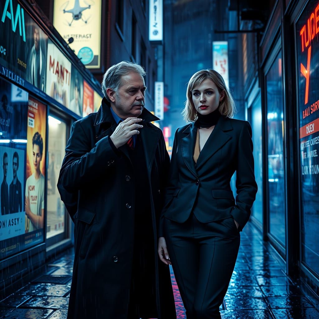 Cyberpunk Rendezvous: Rik Mayall and Penelope Keith in Dark ...