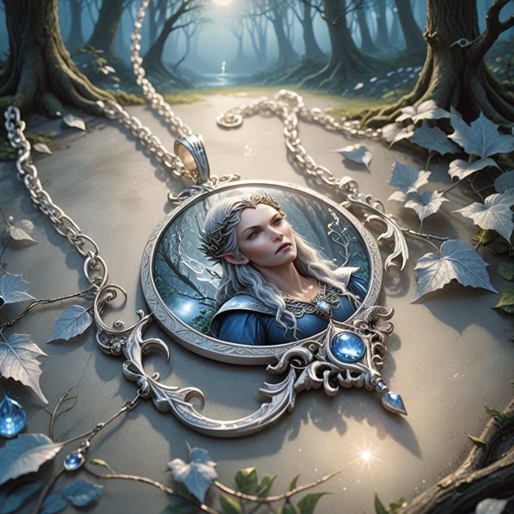 Ethereal Elven Beauty in Moonlit Forest