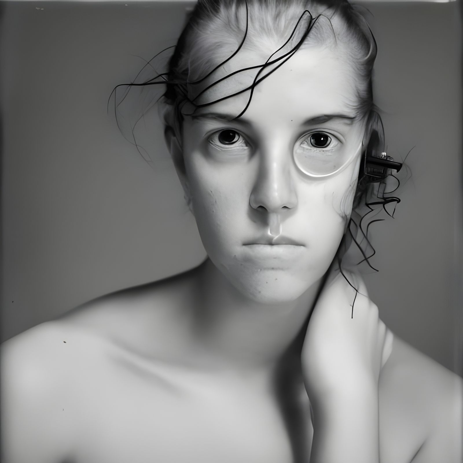 Cyborg Squid with a Pretty Girl