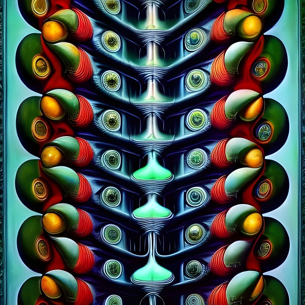 H. R. Giger inspired abstract