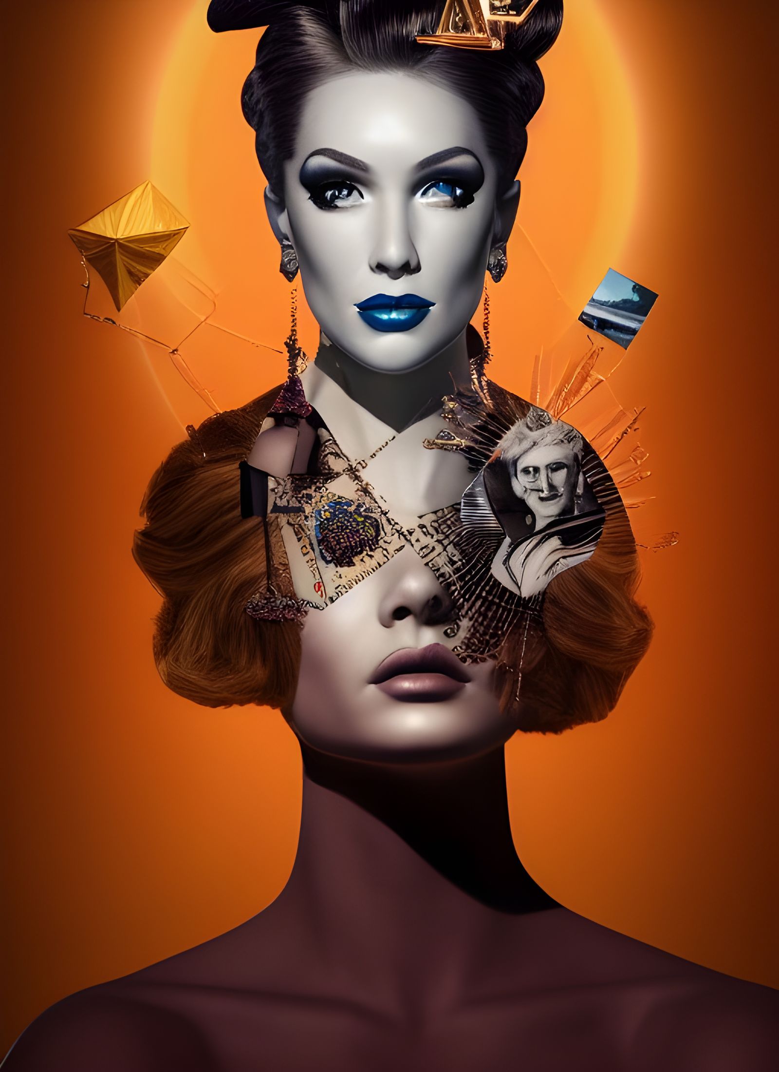 Elegant Salon Scene in Hyperrealistic Style