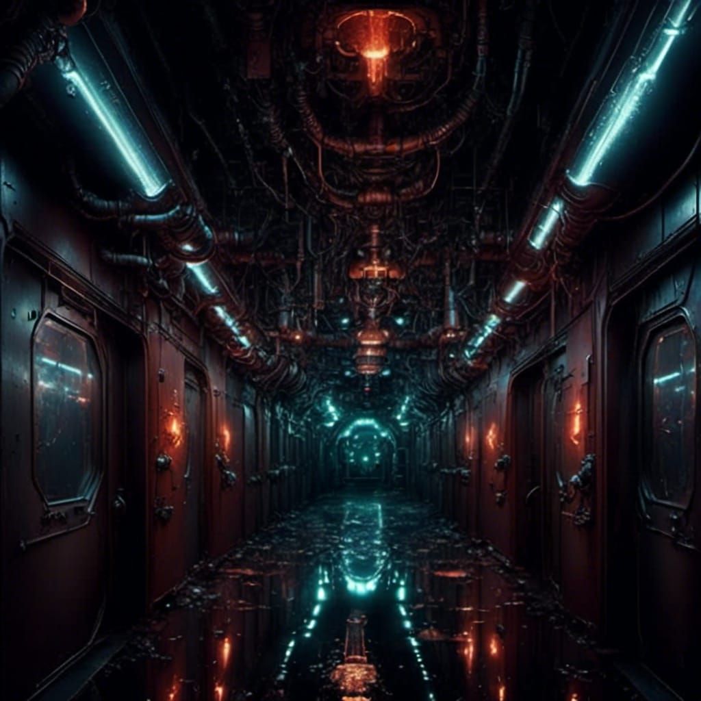 Dark Corridor 656 ⚙️ Water flooded