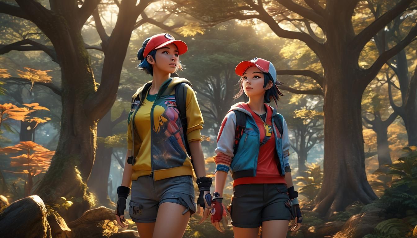 Pokémon Trainer Dawn Portrait in Hyper-realistic Digital Art