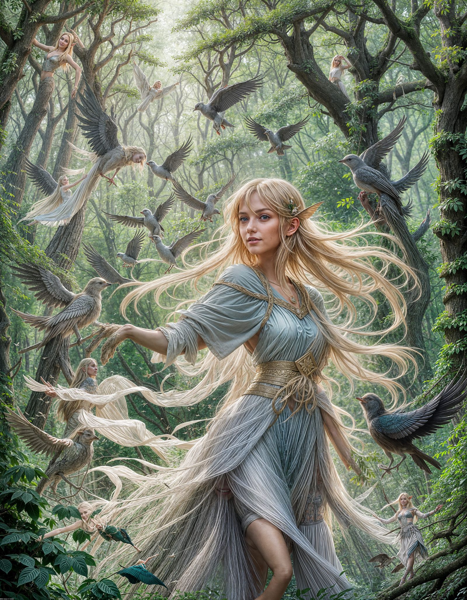 High Elf Dance in Ethereal Forest