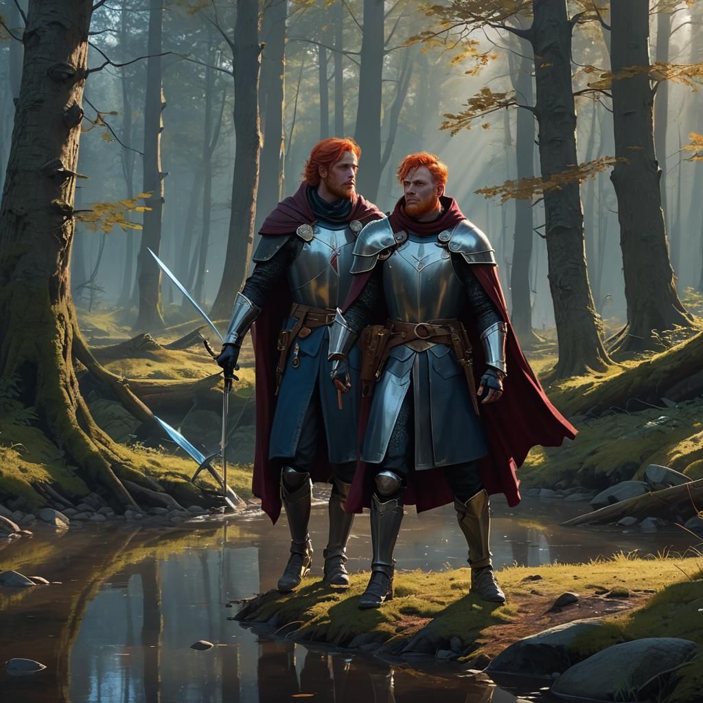 Young Knight in Forest: Fantasy Concept Art