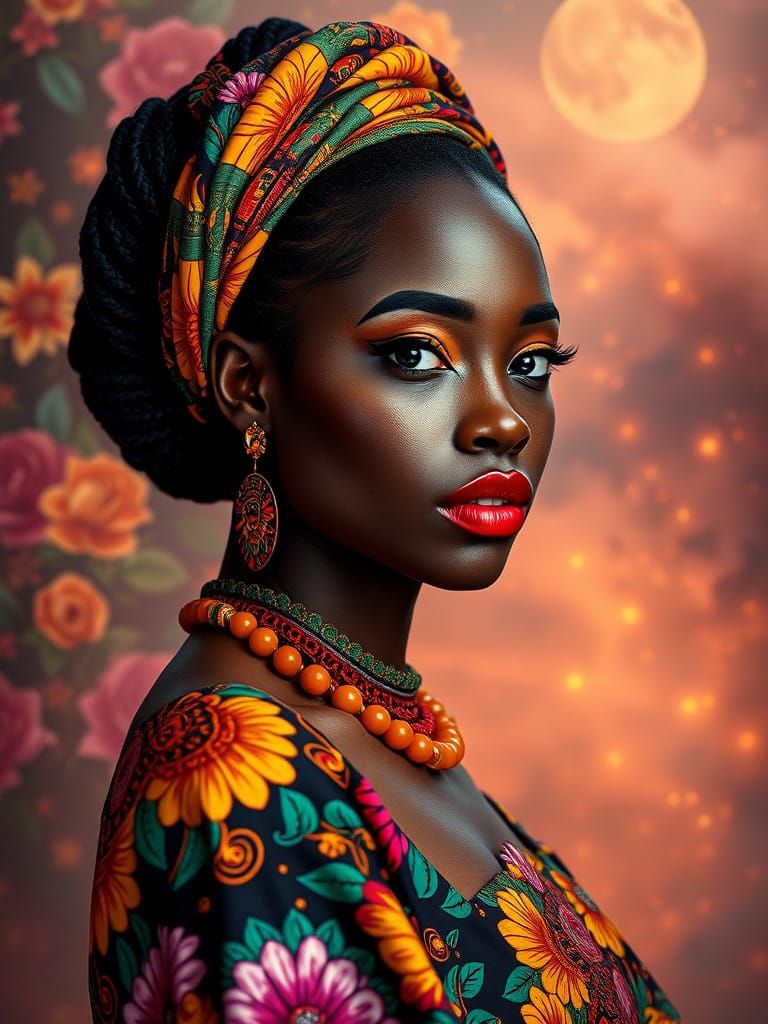 Ethereal Beauty in Traditional African Splendor