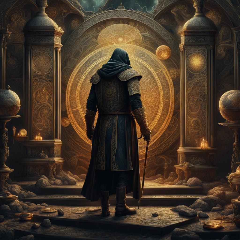 Retribution Tarot Card: Epic Digital Matte Painting