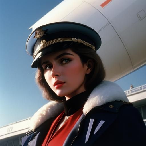 Aeroflot 1980s: Cinematic Film Still