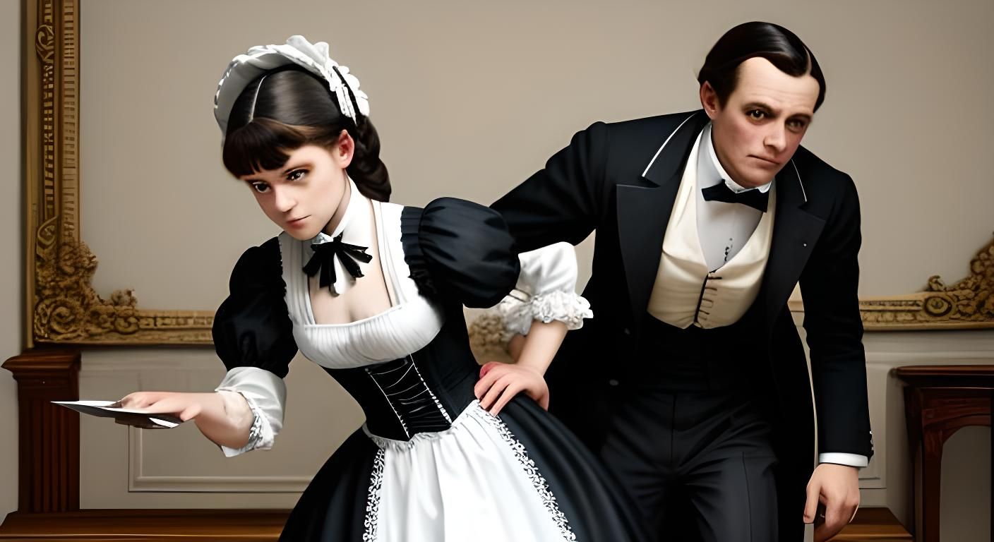 Victorian Maid and Butler in Classic Style