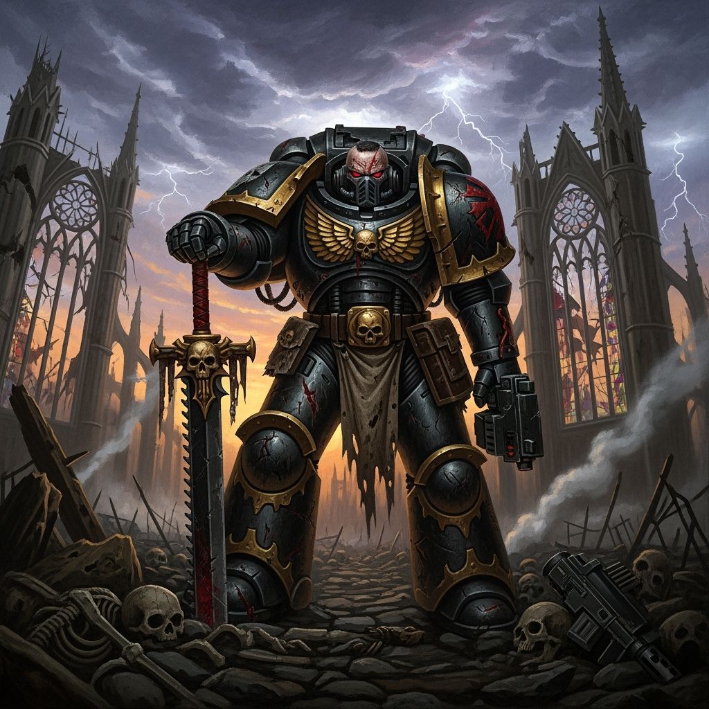 Grimdark Scene in Dark Fantasy Style