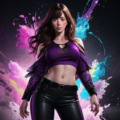 Hyperrealistic Portrait of Woman with Wavy Hair