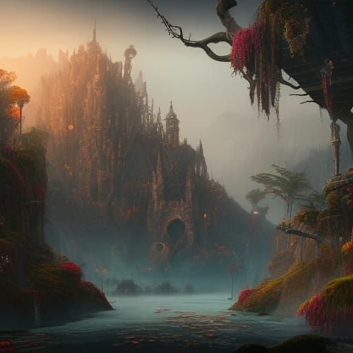 Fantastical Vodka Still Life: Detailed Matte Painting