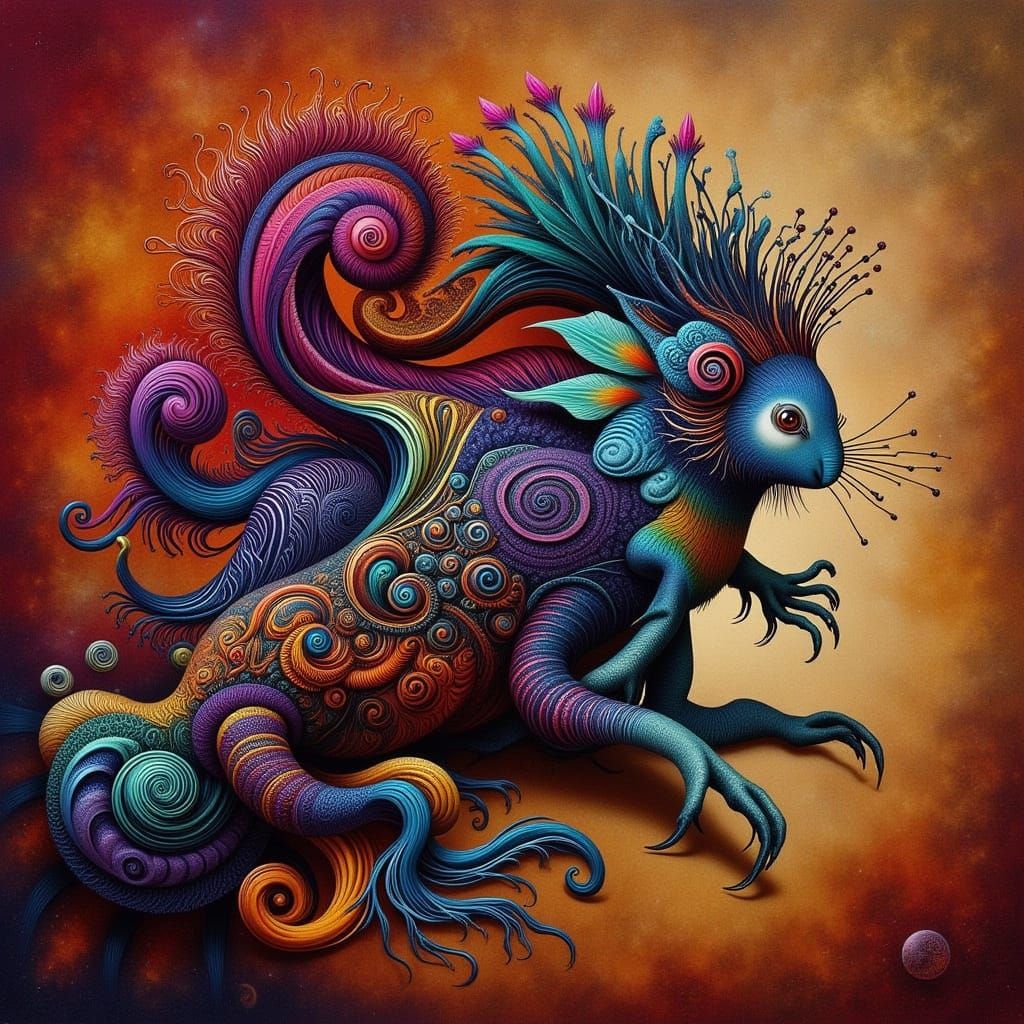 Abstract Fractal Art with Cicada Song Influence