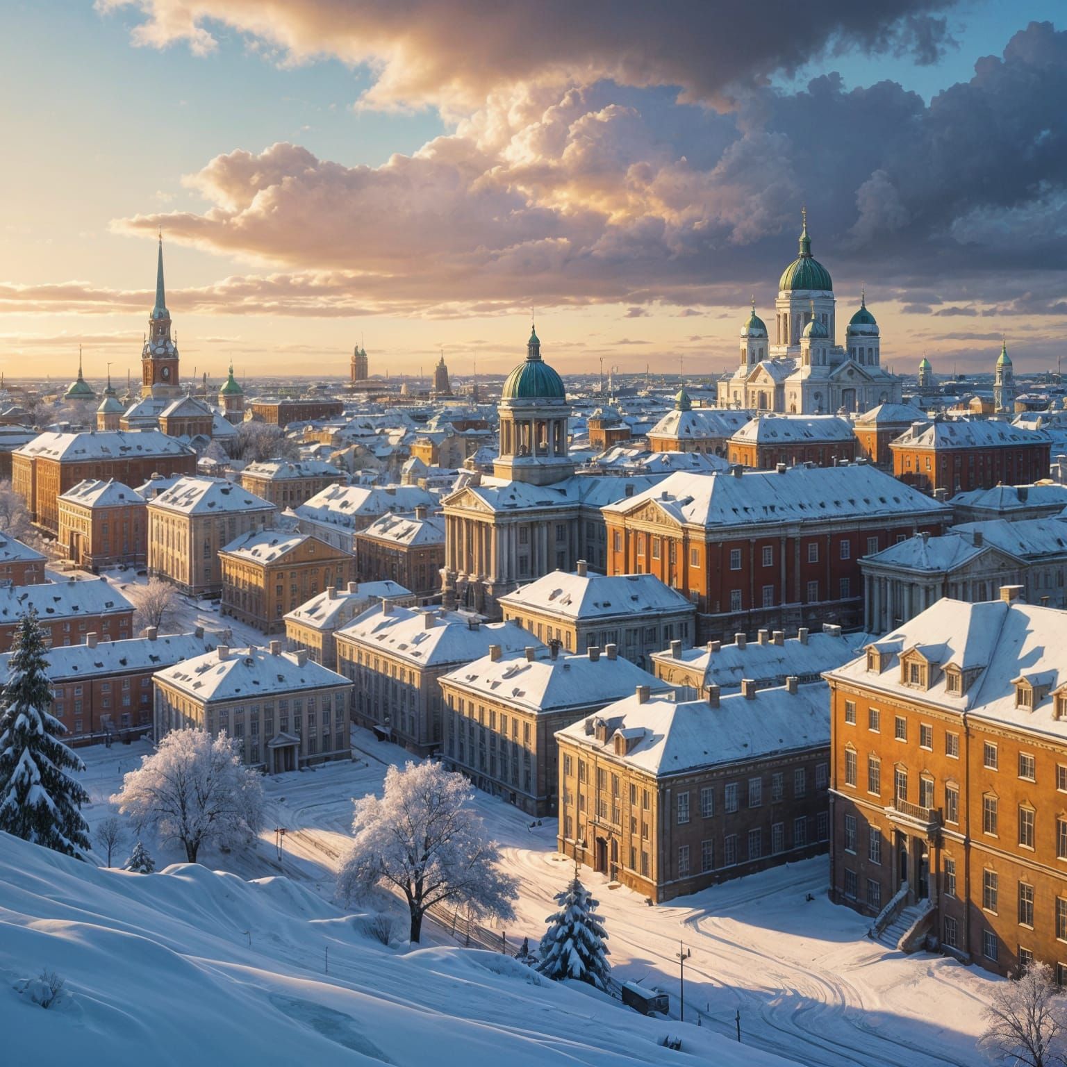 Helsinki in Ethereal Neoclassical Splendor