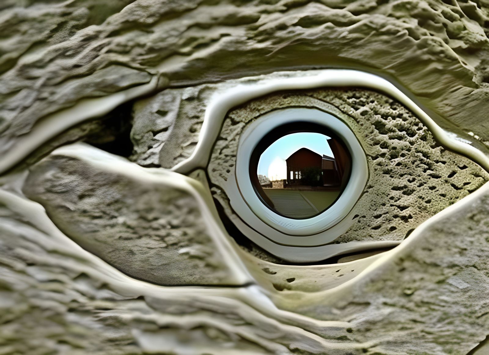 Hidden Faces in Nature Illusion, Surreal Art