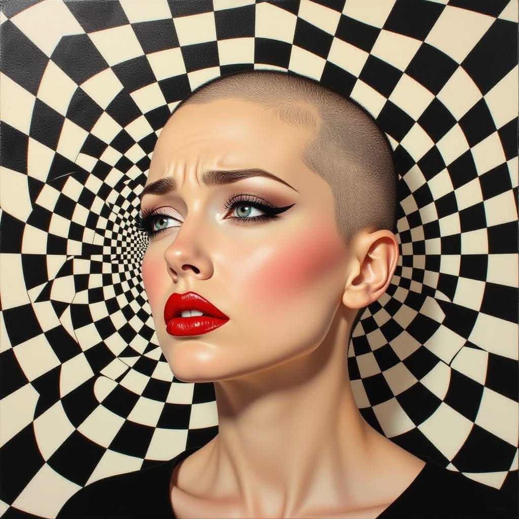 The Agony of Her Soul Caught in a Moment of Dramatic Pause a...