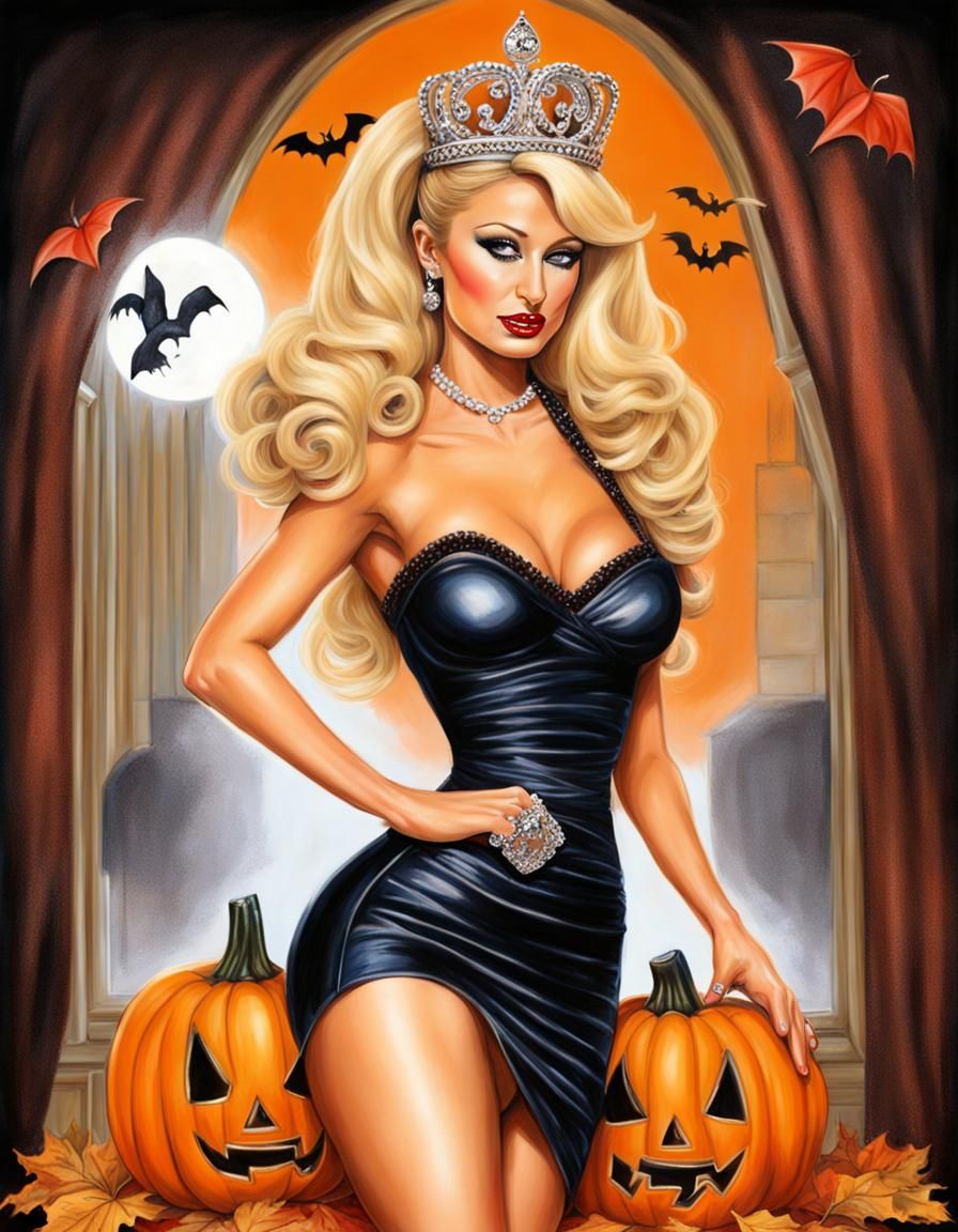 Halloween Queen in Pinup Style