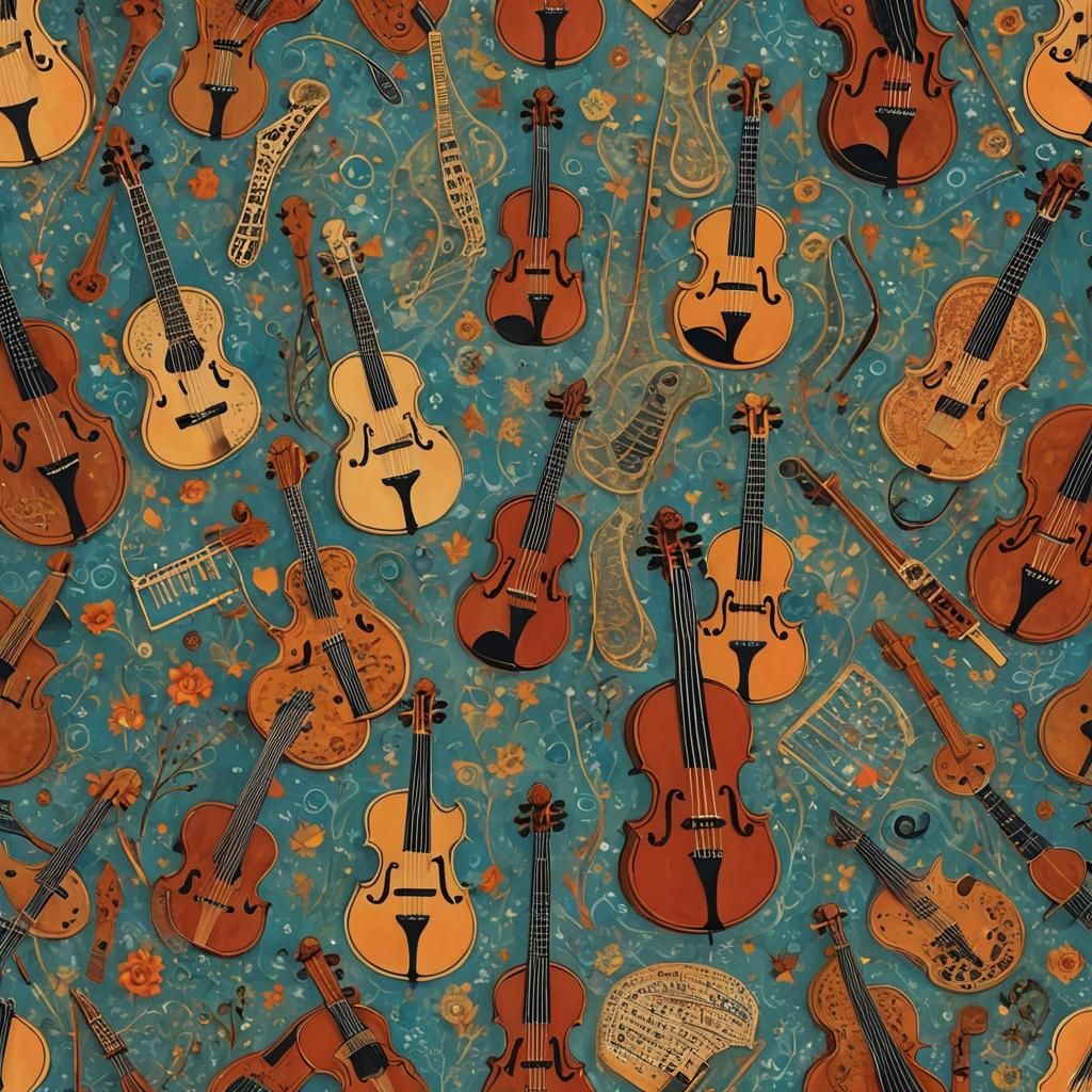 Abstract Art of Musical Instruments