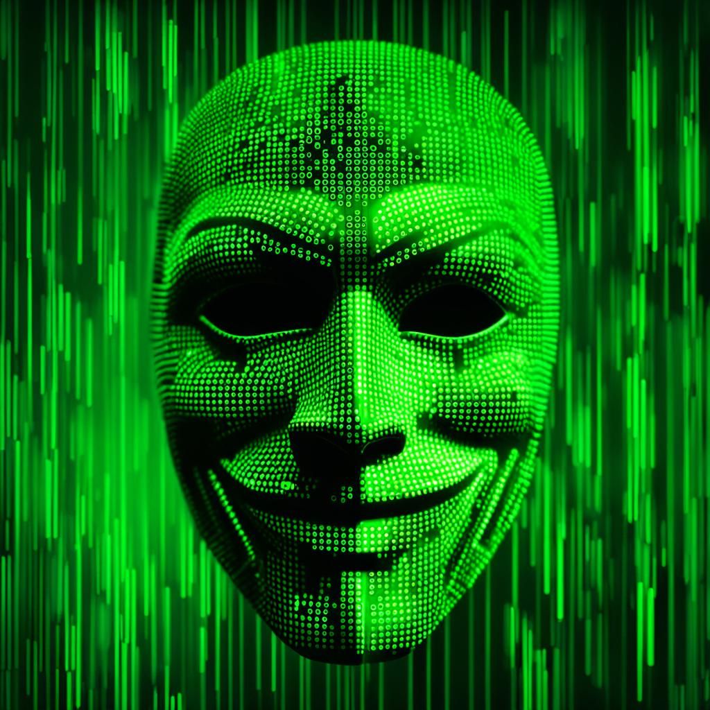 Binary Code Dream with Guy Fawkes Mask