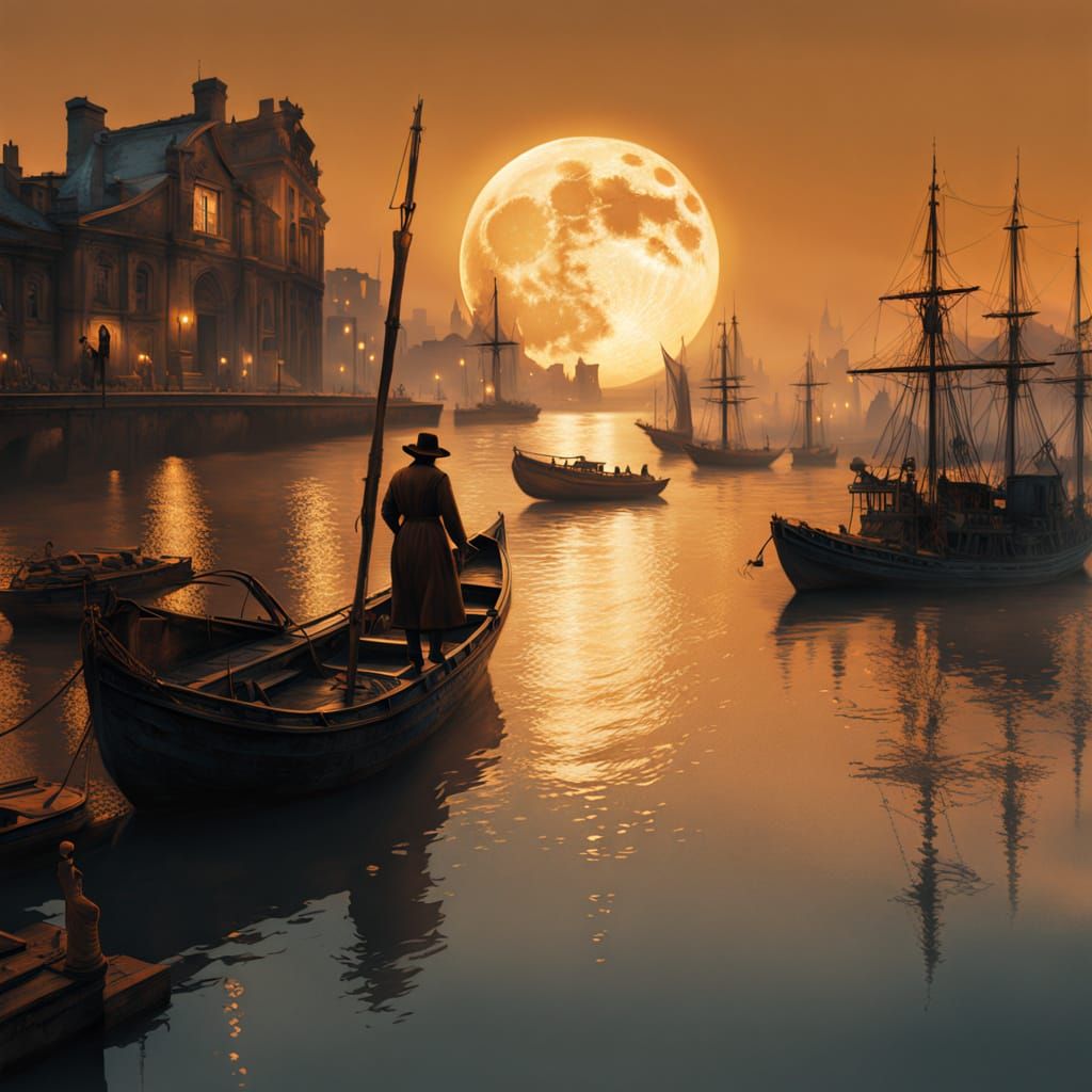 Sérénité nocturne de pleine lune