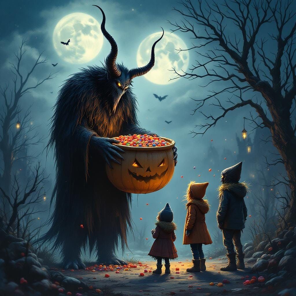 Krampus and Mothman Halloween Candy Giveaway