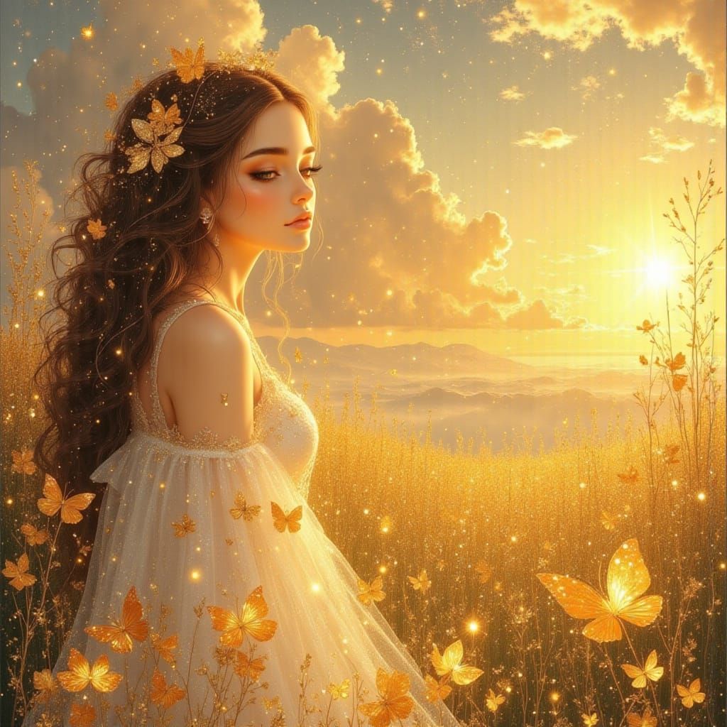 Ethereal Fantasy Scene of Love and Dreams