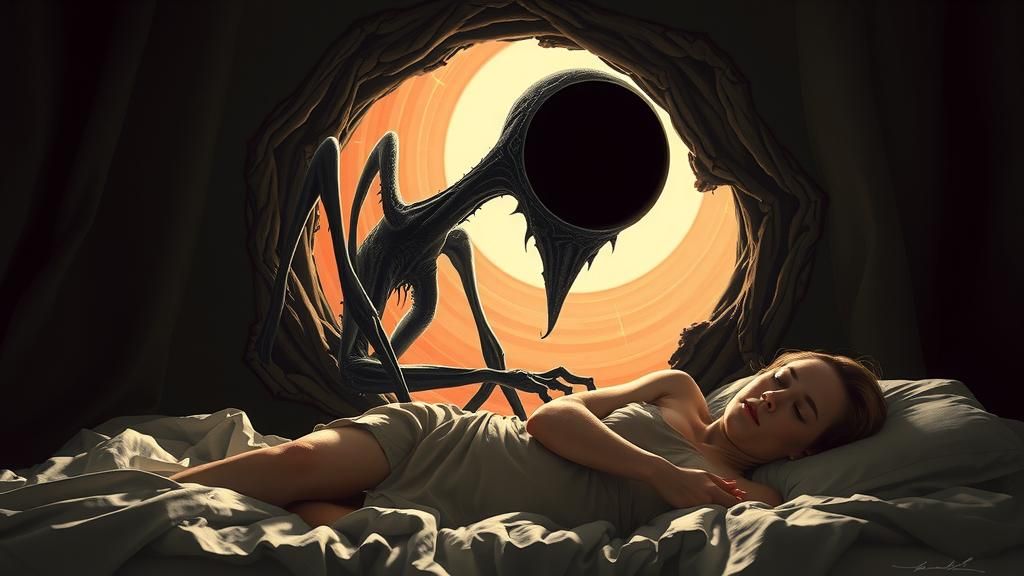 Menacing Shadow Entity Emerges From Dream Portal